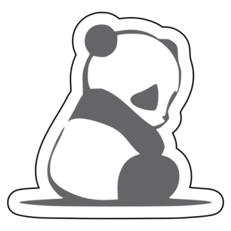 Sad Panda Sticker (Grey)